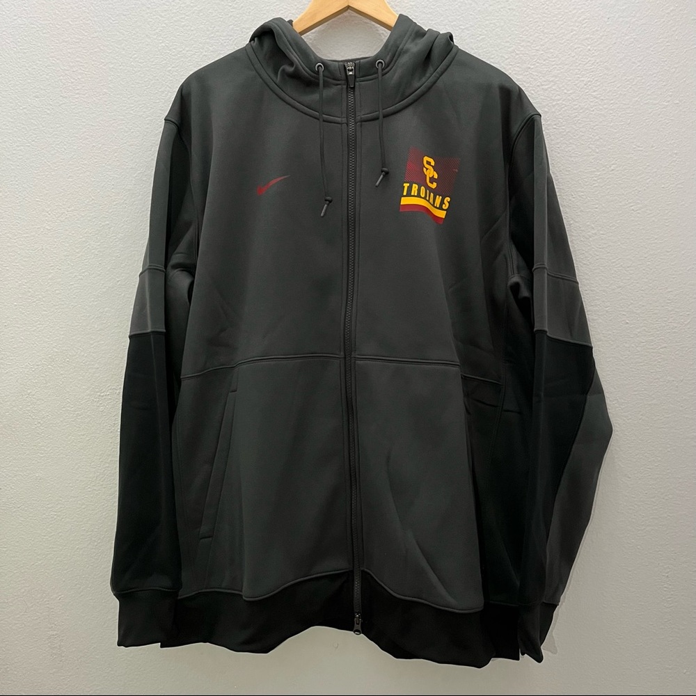 Nike Therma USC Trojans Dri-Fit Football On-field Full Zip Hoodie Size XXL